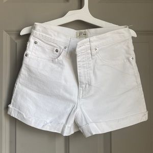 Brand new Jcrew white jean shorts.